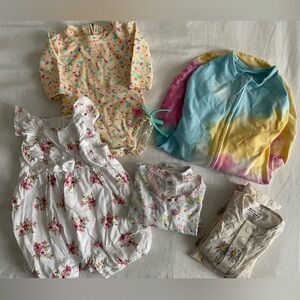 Baby Girl Bundle - Swaddle, Pjs, RashGuard & Romper